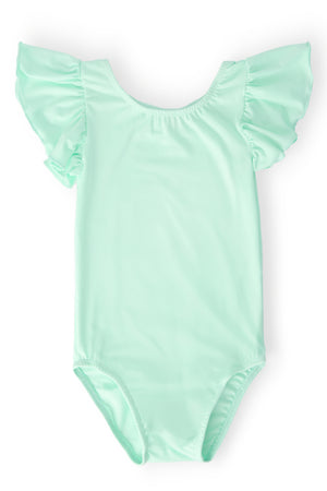 Pastel Green S/S Flutter Sleeve Leotard-Mila & Rose ®