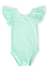 SALE Pastel Green S/S Flutter Sleeve Leotard-Mila & Rose ®