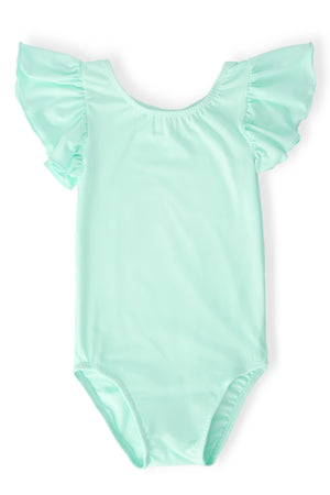 Pastel Green S/S Flutter Sleeve Leotard-Mila & Rose ®