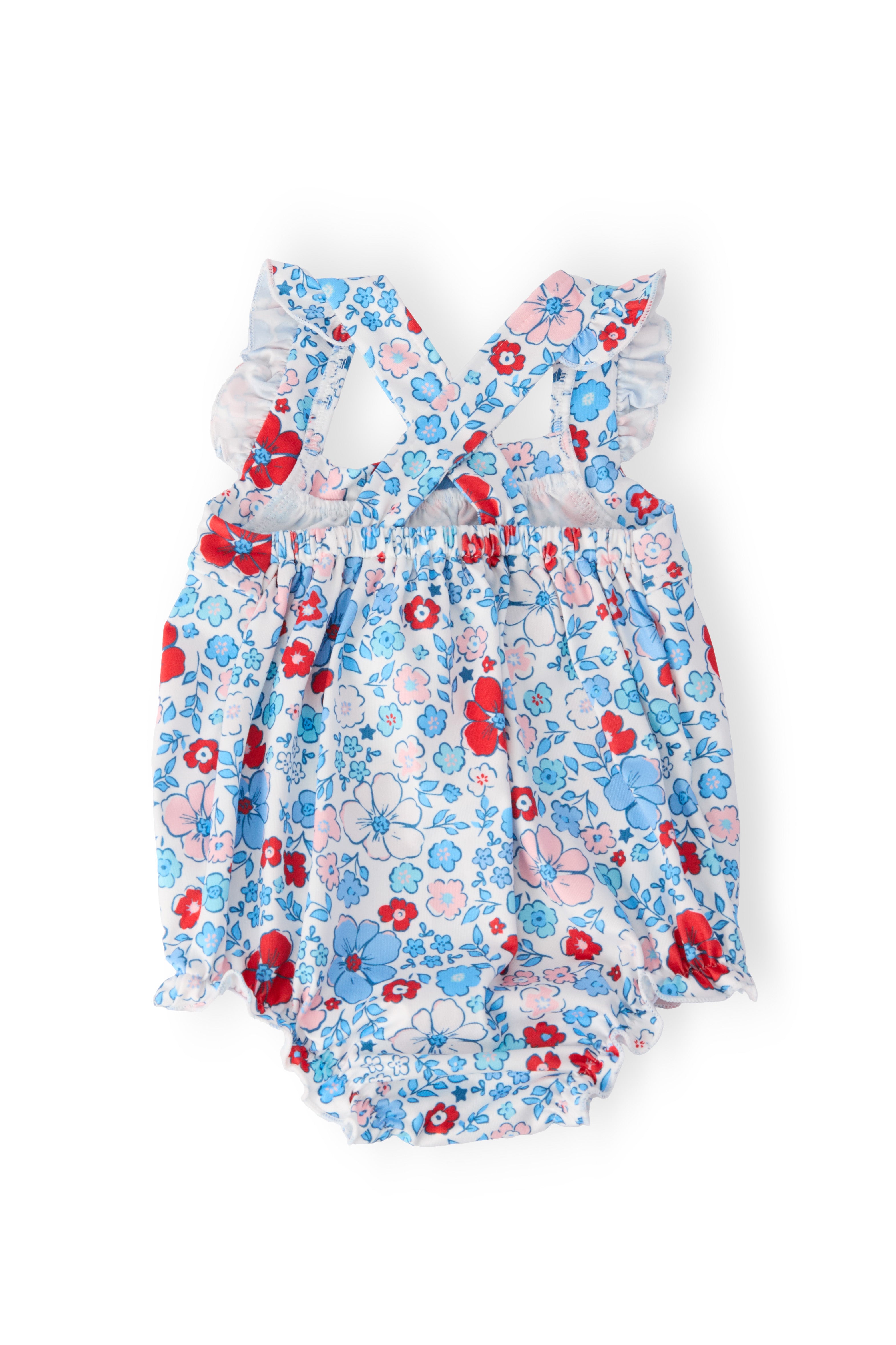 Patriotic Petals Ruffle Cross Back Romper-Mila & Rose ®
