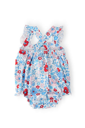 Patriotic Petals Ruffle Cross Back Romper-Mila & Rose ®
