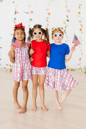SALE Patriotic Plaid Ruffle Twirl Skort-Mila & Rose ®