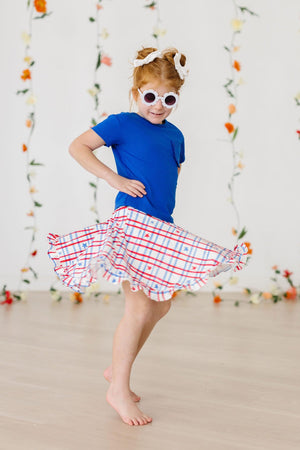 SALE Patriotic Plaid Ruffle Twirl Skort-Mila & Rose ®