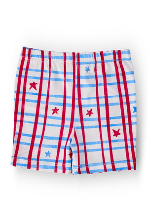 Patriotic Plaid Twirl Shorts-Mila & Rose ®