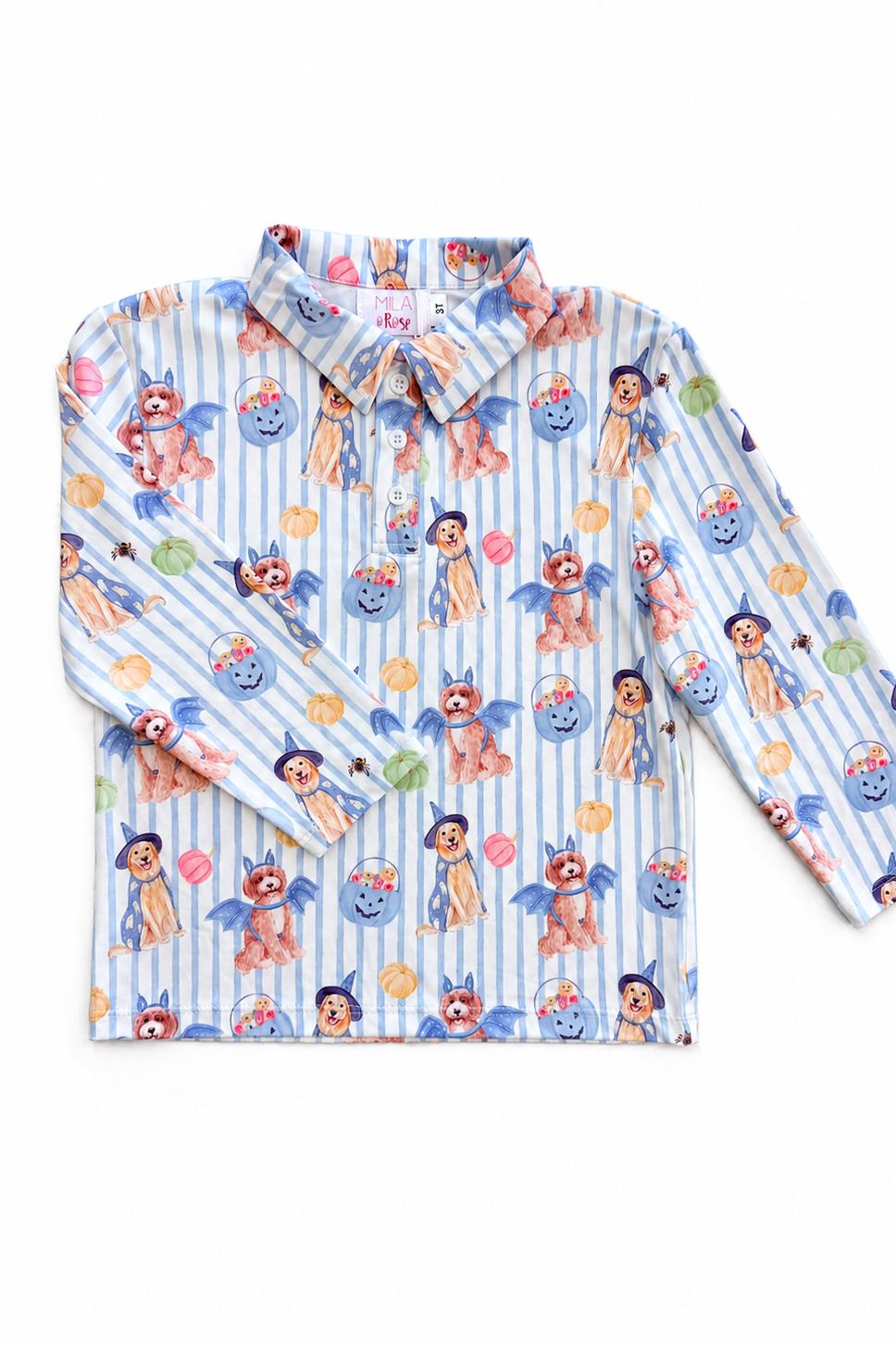Pawsitively Spooky L/S Polo-Mila & Rose ®