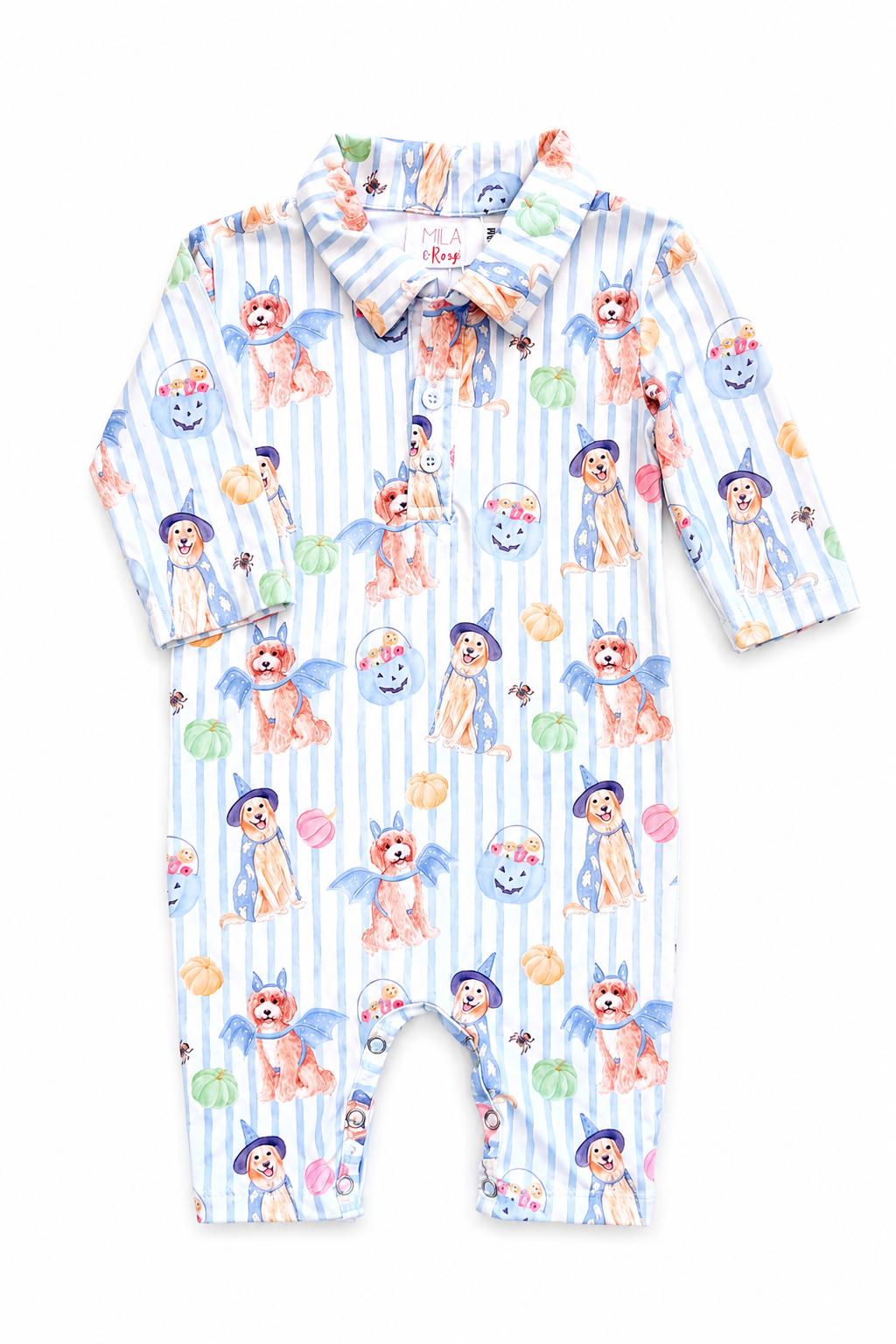 Pawsitively Spooky L/S Polo One-Piece-Mila & Rose ®