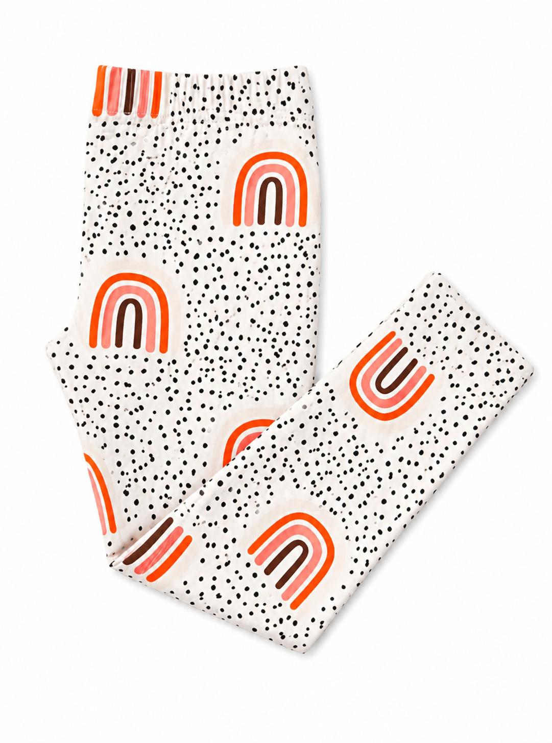 Peach Rainbow Leggings-Mila & Rose ®