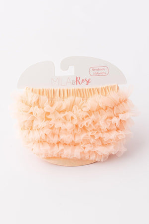 Peach Ruffle Bum Bloomer-Mila & Rose ®