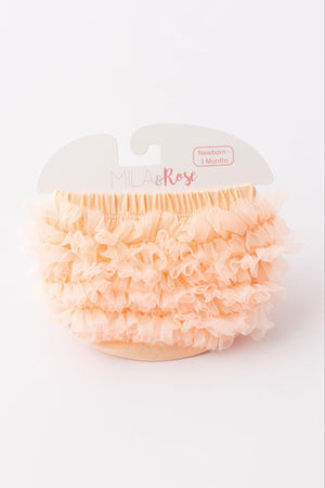 Peach Ruffle Bum Bloomer-Mila & Rose ®