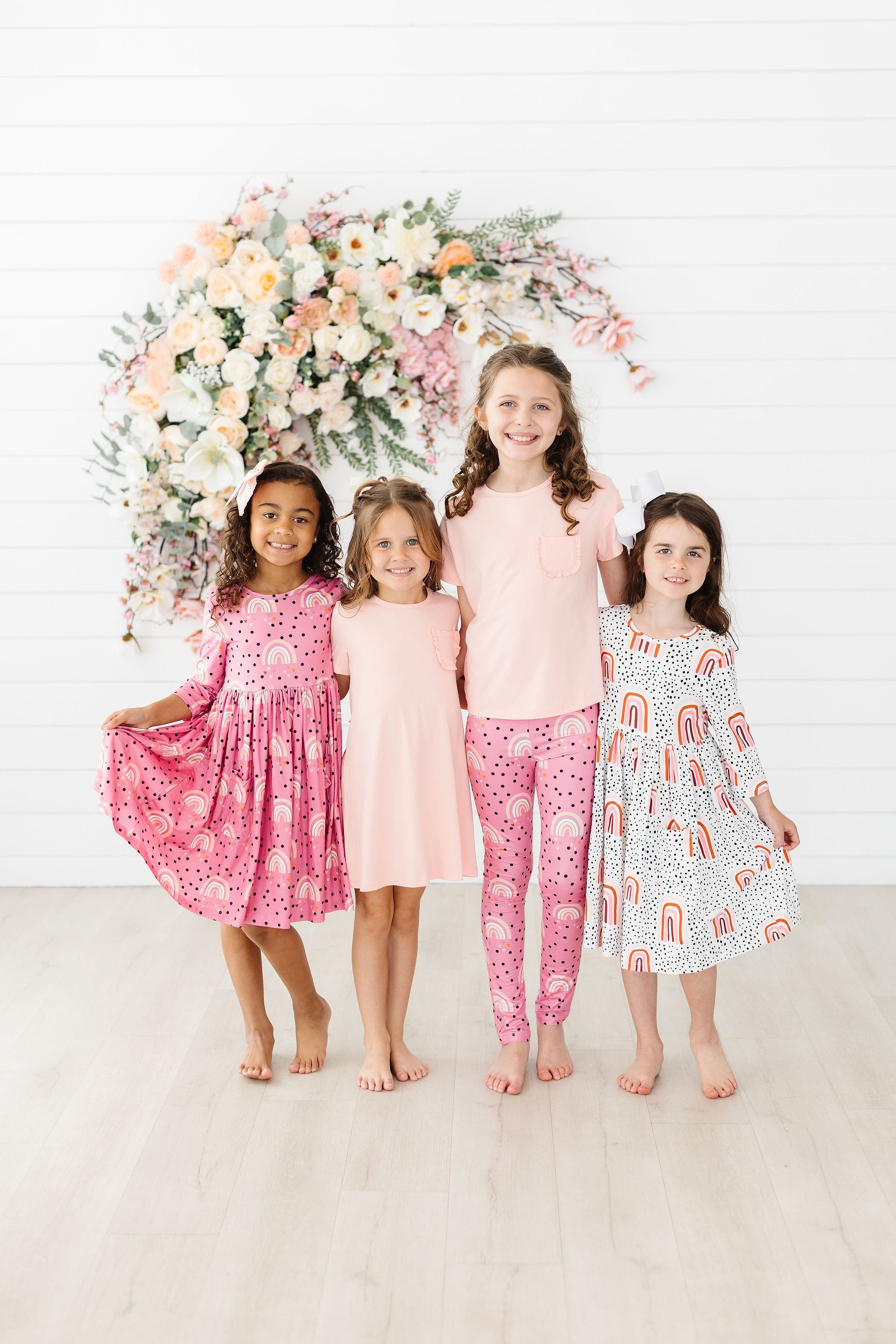 Peach Ruffle Pocket Tee-Mila & Rose ®