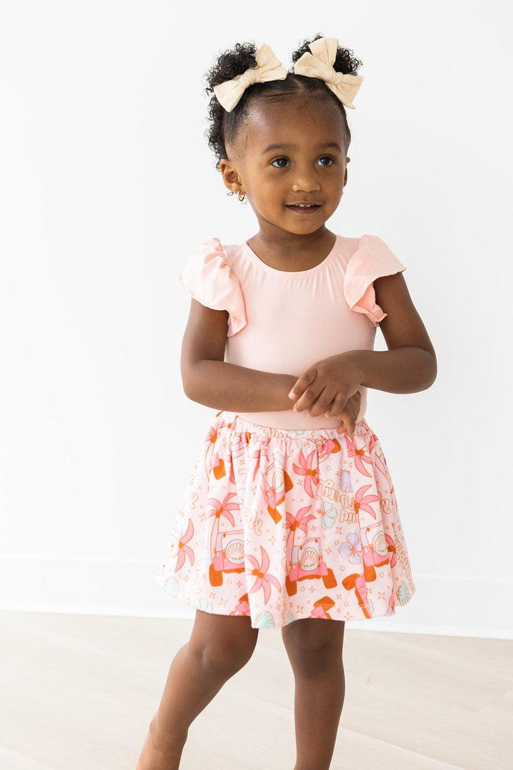 SALE Peach S/S Flutter Sleeve Leotard-Mila & Rose ®
