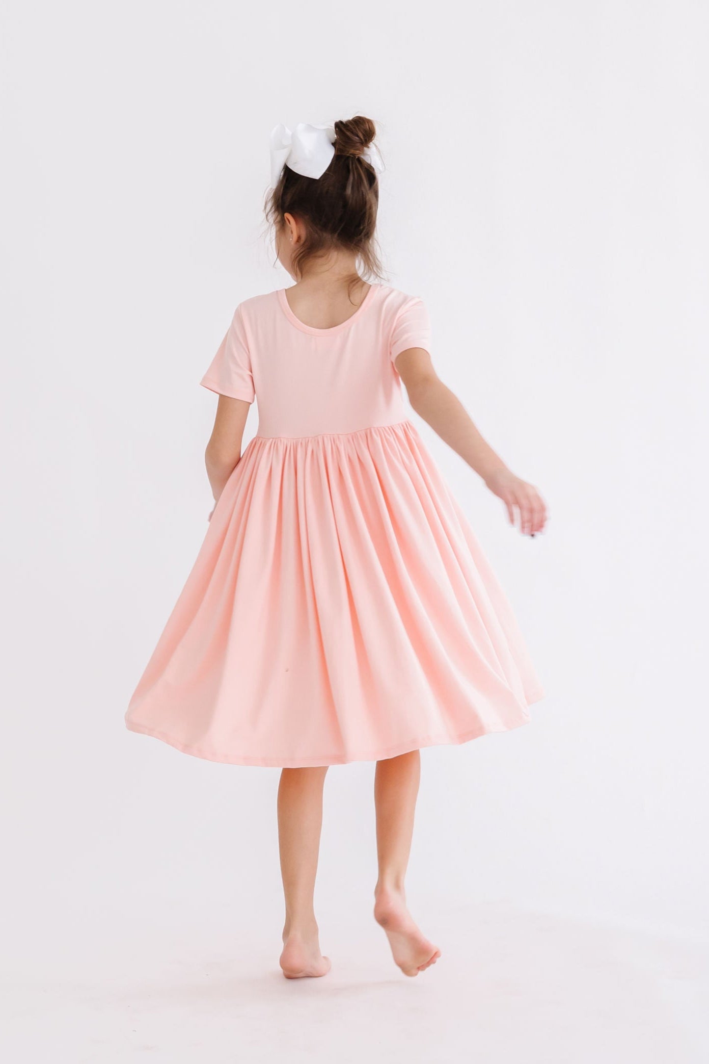 Peach S/S Pocket Twirl Dress 5/6 Peach S/S Pocket Twirl Dress 5/6
