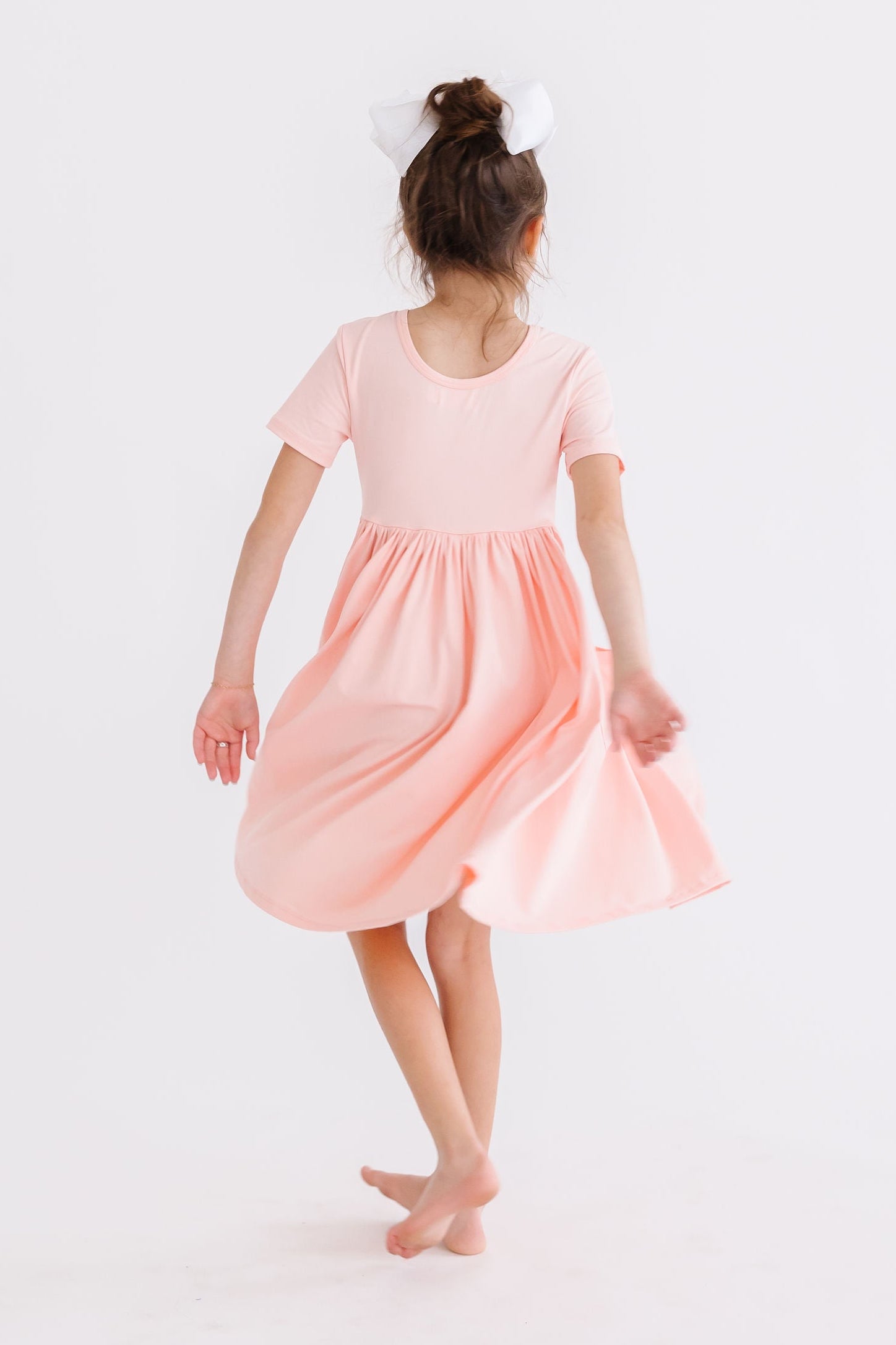 dress peach pink Peach S/S Pocket Twirl Dress 5/6
