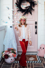 Peach Sequin Jacket-Mila & Rose ®