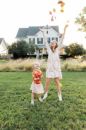 Peach Sequin Twirl Skort-Mila & Rose ®