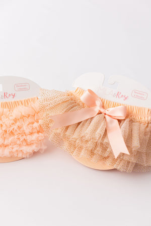 Peach & Gold Glitter Tutu Bloomer-Mila & Rose ®