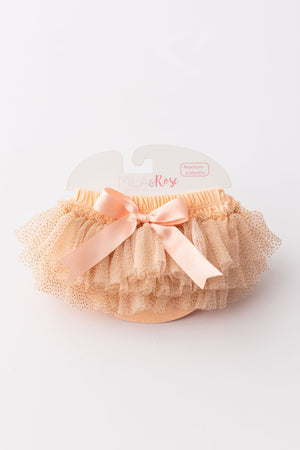 Peach and Gold Glitter Tutu Bloomer-Mila & Rose ®