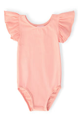 SALE Peach S/S Flutter Sleeve Leotard-Mila & Rose ®