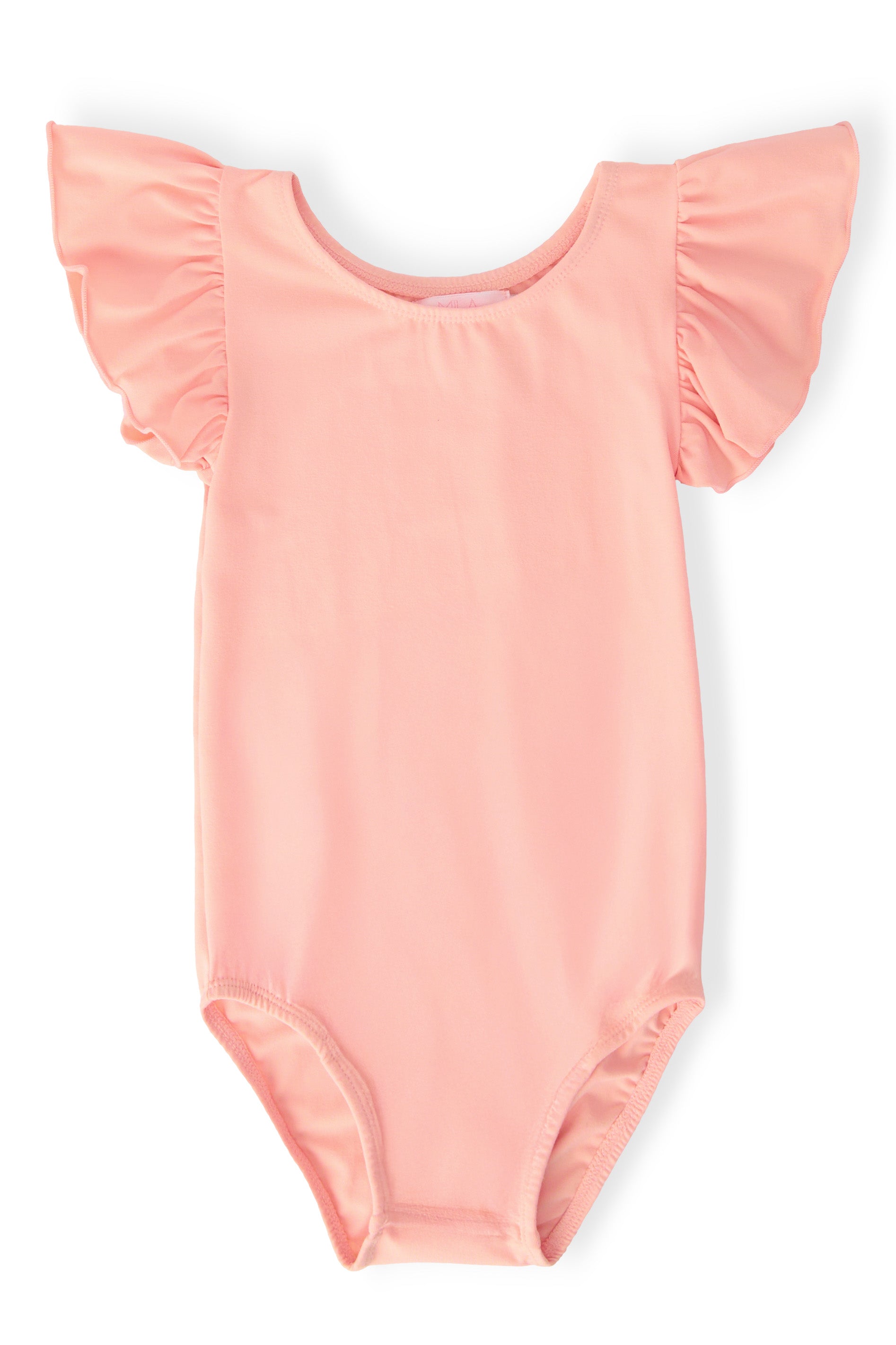 Peach S/S Flutter Sleeve Leotard-Mila & Rose ®