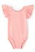 Peach S/S Flutter Sleeve Leotard
