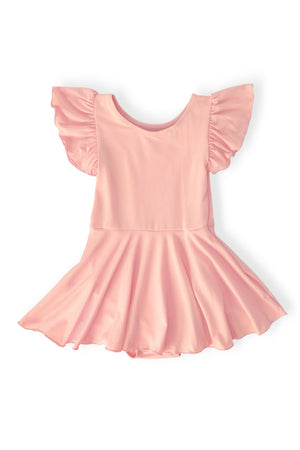 Peach S/S Twirl Leotard-Mila & Rose ®