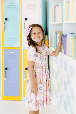 Peanut Butter Jelly Time S/S Pocket Twirl Dress-Mila & Rose ®