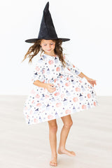 SALE Peek-a-Boo 3/4 Sleeve Pocket Twirl Dress-Mila & Rose ®