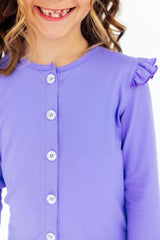 Periwinkle Ruffle Cardigan-Mila & Rose ®