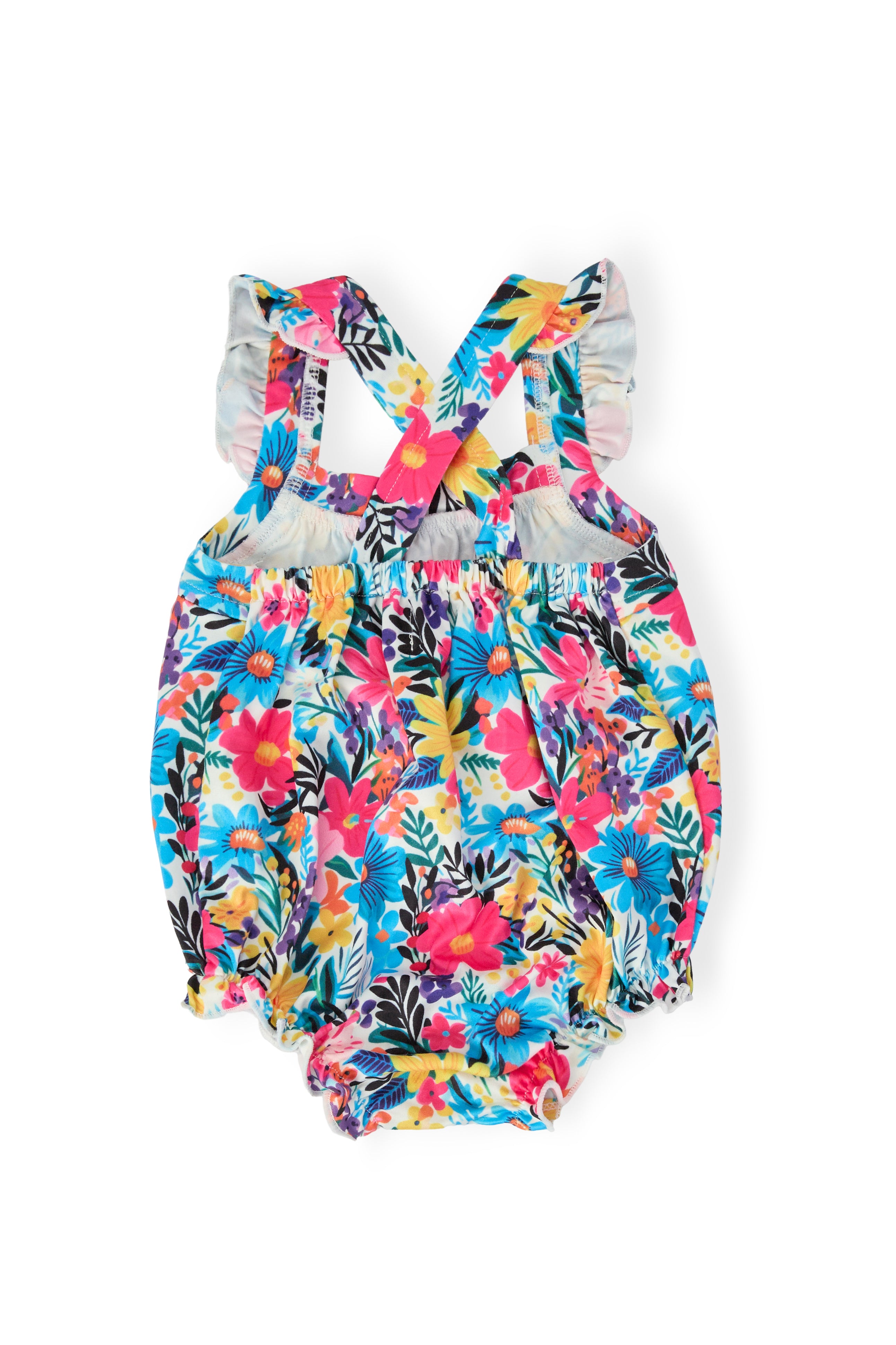 Petal Paradise Ruffle Cross Back Romper-Mila & Rose ®