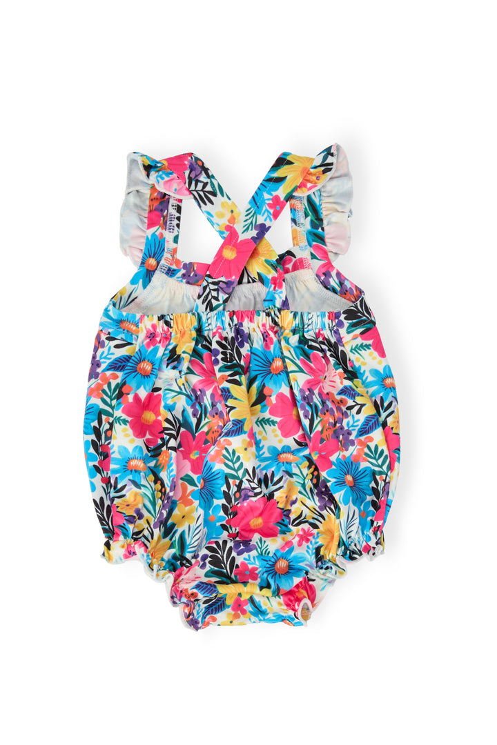 Petal Paradise Ruffle Cross Back Romper-Mila & Rose ®