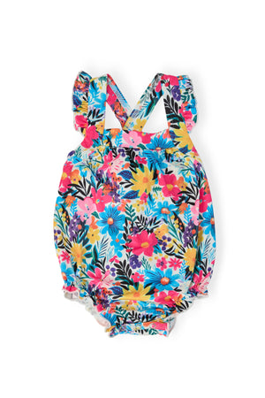 Petal Paradise Ruffle Cross Back Romper-Mila & Rose ®