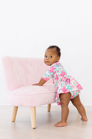 Petal Perfection 3/4 Sleeve Twirl Bodysuit-Mila & Rose ®