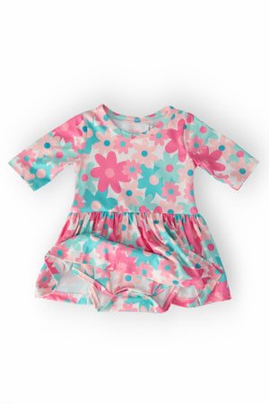 Petal Perfection 3/4 Sleeve Twirl Bodysuit-Mila & Rose ®