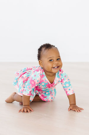 Petal Perfection 3/4 Sleeve Twirl Bodysuit-Mila & Rose ®
