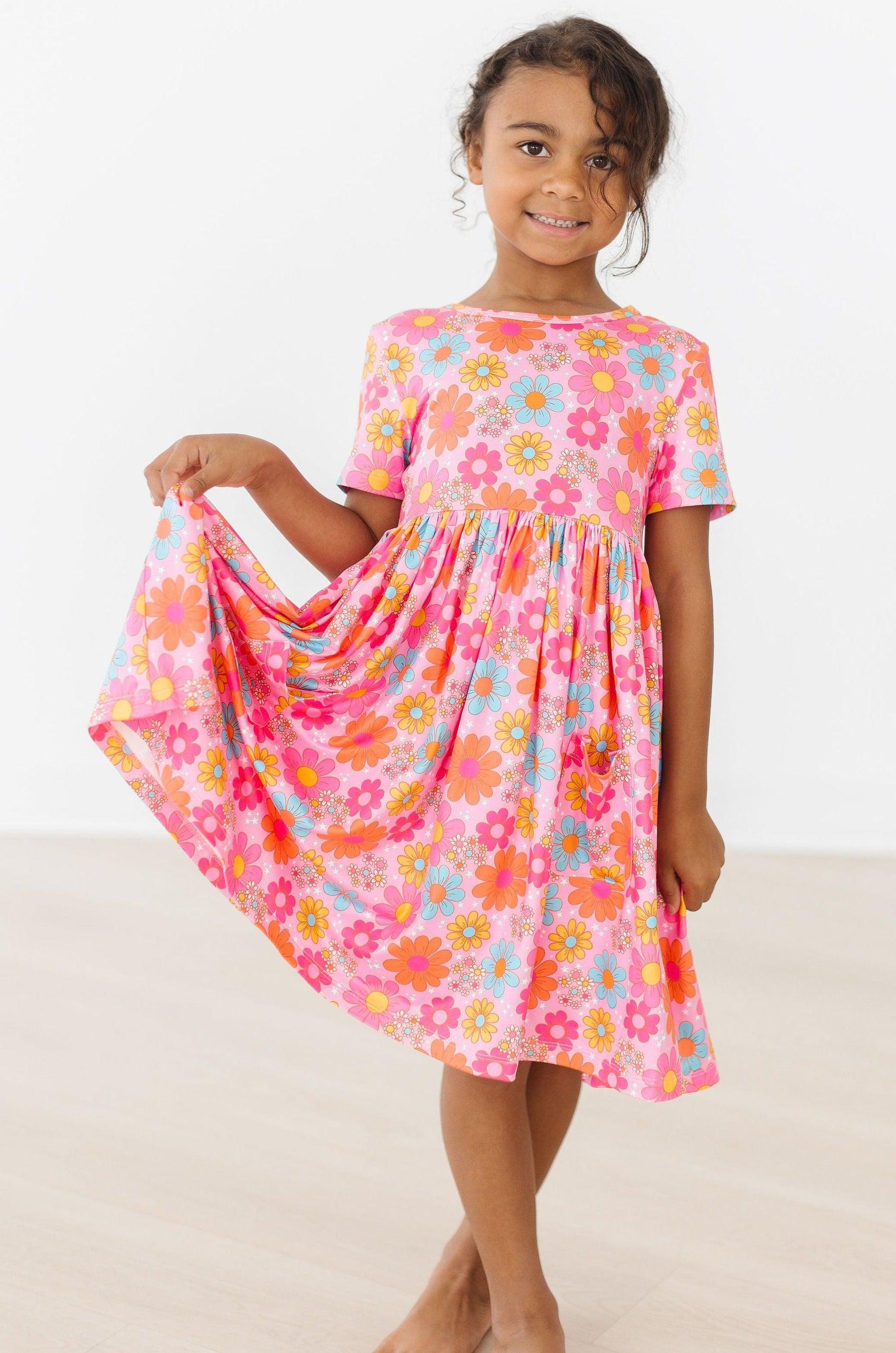 Petal Pop S/S Pocket Twirl Dress | Mila & Rose