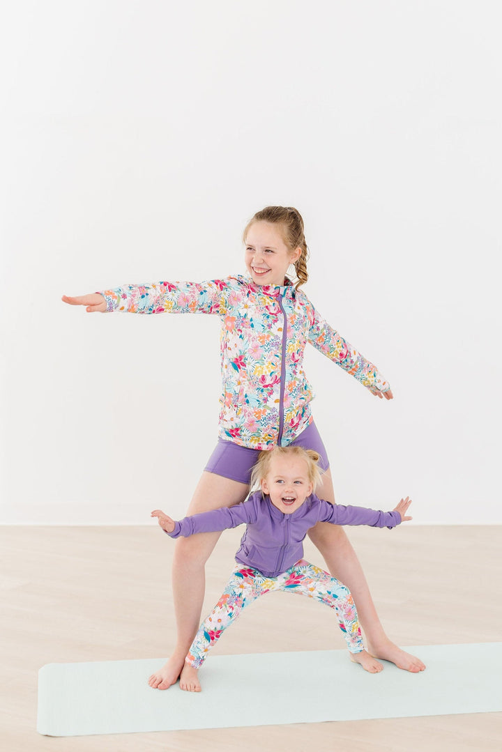 SALE Playful Purple Full-Zip Ruffle Active Jacket-Mila & Rose ®