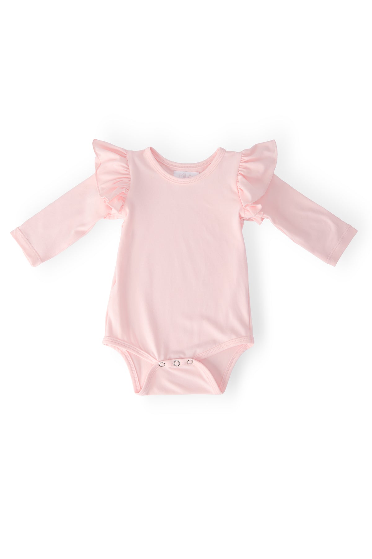 Petal Pink L/S Flutter Bodysuit-Mila & Rose ®