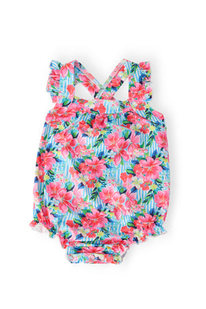 Petals in Paradise Ruffle Cross Back Romper-Mila & Rose ®