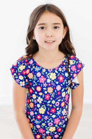 Pick a Posy S/S Flutter Sleeve Leotard-Mila & Rose ®