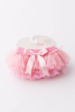 Pink & Gold Glitter Ruffle Tutu Bloomer-Mila & Rose ®