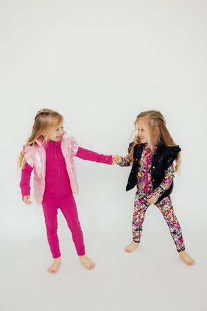 Pink Iridescent Puffer Vest-Mila & Rose ®