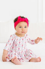 Pink Nutcracker 3/4 Sleeve Twirl Bodysuit-Mila & Rose ®