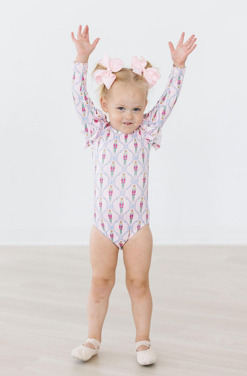 Pink Nutcracker L/S Flutter Sleeve Leotard-Mila & Rose ®