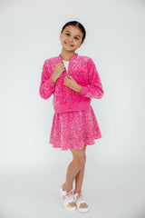 Pink Velvet Sequin Twirl Skort-Mila & Rose ®