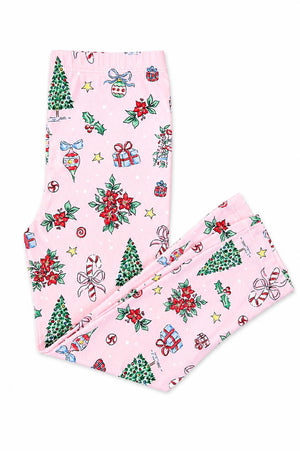 Pink Christmas Leggings-Mila & Rose ®