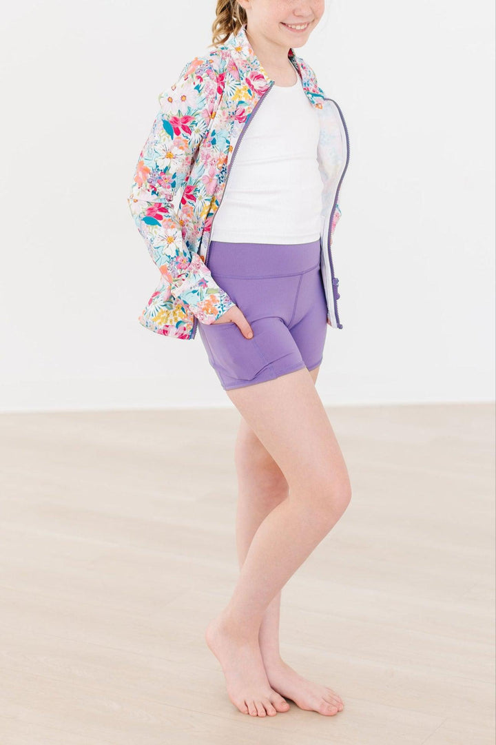 SALE Playful Purple Active Shorty Shorts-Mila & Rose ®