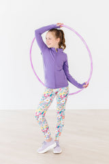 SALE Playful Purple Full-Zip Ruffle Active Jacket-Mila & Rose ®
