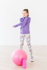 SALE Playful Purple Full-Zip Ruffle Active Jacket-Mila & Rose ®