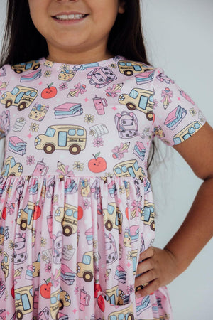 (S) Playground Princess S/S Pocket Twirl Dress-Mila & Rose ®