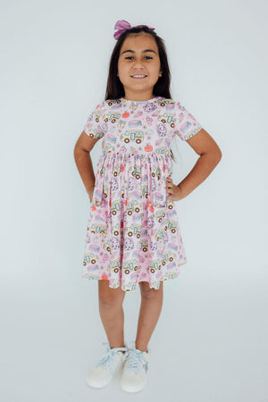 (S) Playground Princess S/S Pocket Twirl Dress-Mila & Rose ®